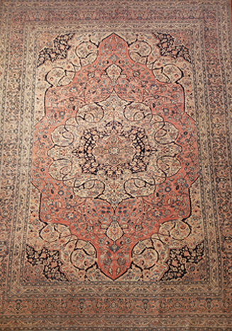Antique Persian Haj Jalili rug