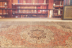 Persian Haj Jalili Rug c. 1850 in Home Library