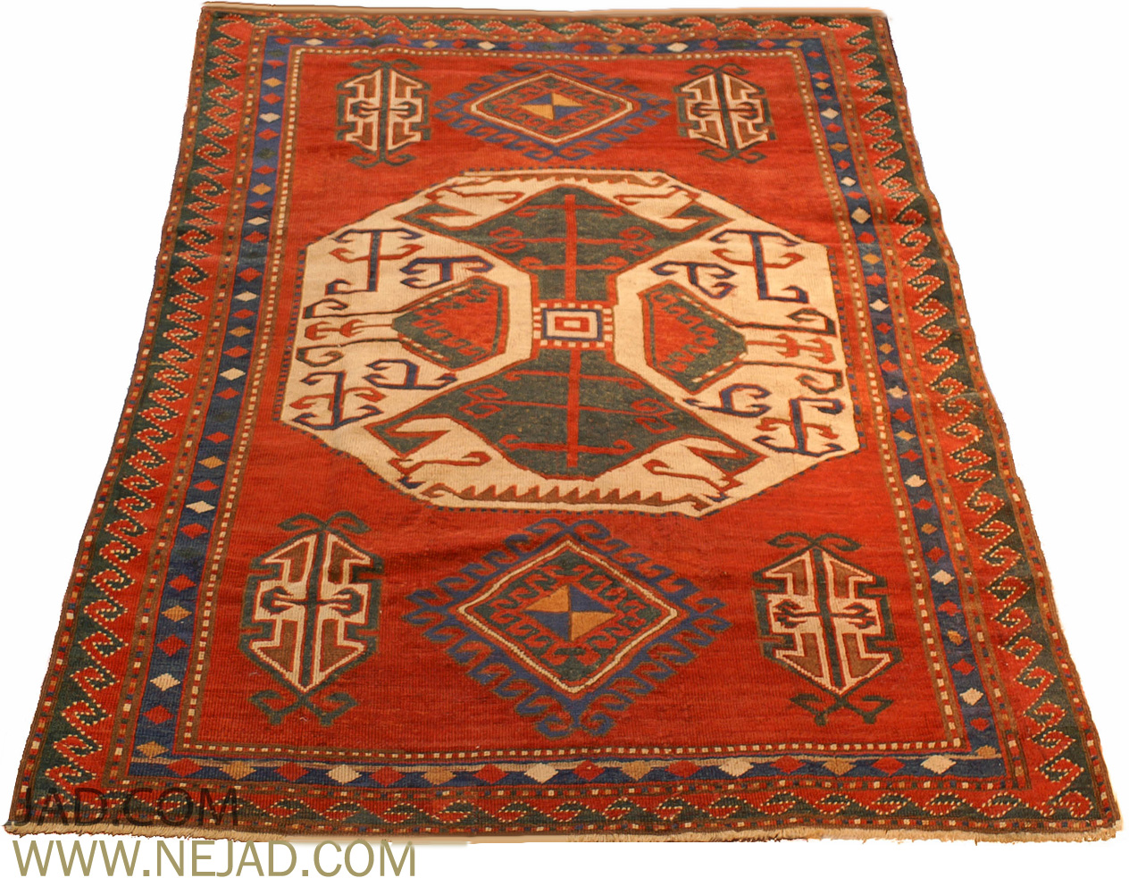 Antique Caucasian Kazak Rug - Nejad Rugs #987574