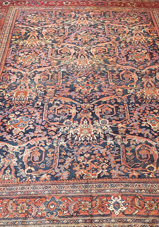 Antique Persian Mahal rug