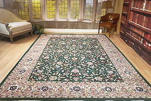 Oriental rug in Home Library