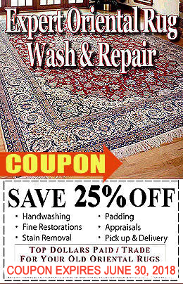 25% OFF Expert Rug Washing and Repair Coupon