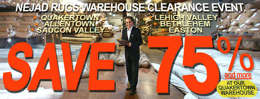 Save 75% - Quakertown Warehouse Sale 
Allentown, Bethlehem, Lehigh Valley, Saucon Valley, Easton