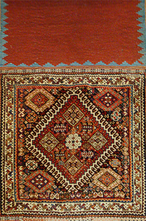 Nejad #90214  Antique Qashqui double-faced Kilim Bag c. 1890