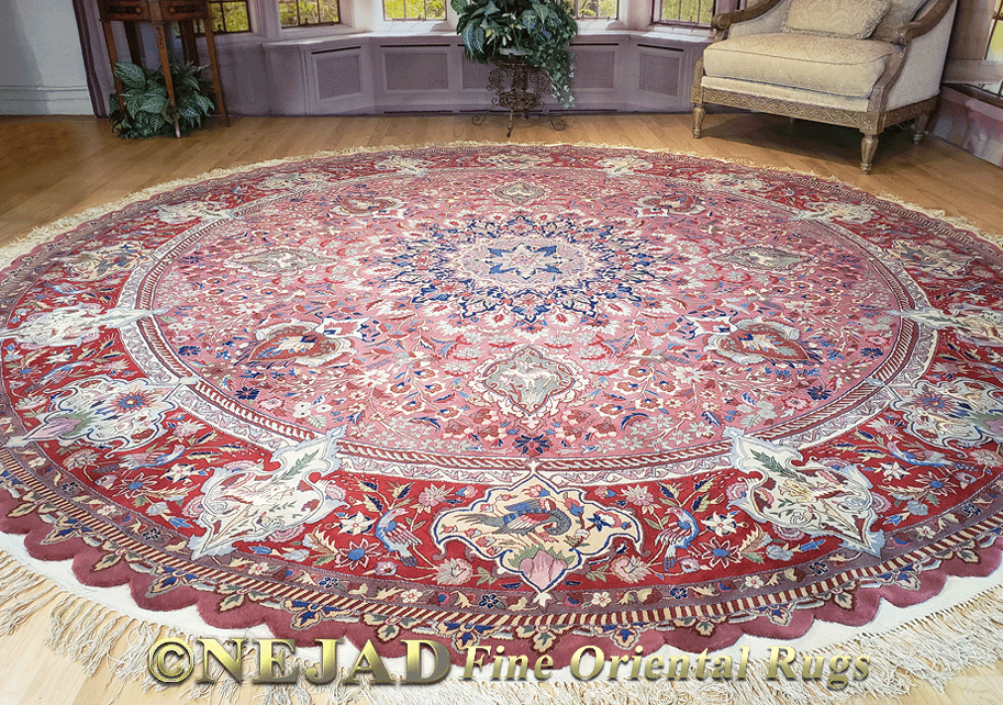 large round wool rug