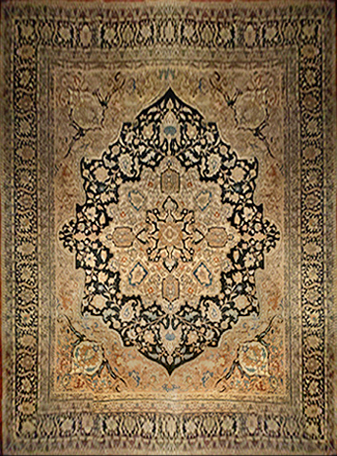 Antique Persian Tabriz Haji Jalili c. 1880