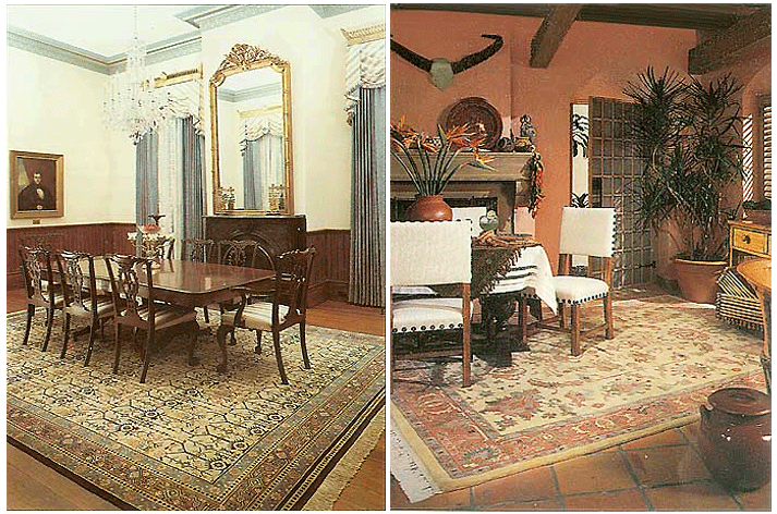 room settings with oriental rugs