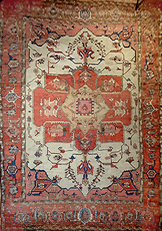 Antique Persian Serapi rug