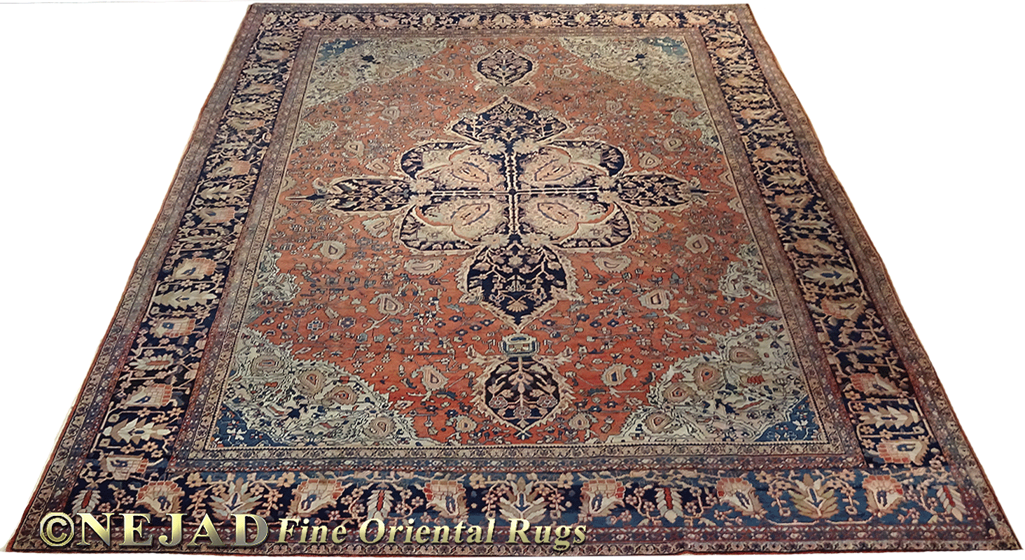 Antique Persian Farahan Rug - Nejad Rugs #987899