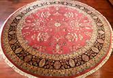 Signature Sarouk Persian round rug