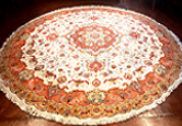 10' Persian Tabriz round rug