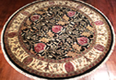 Signature Sarouk Persian round rug
