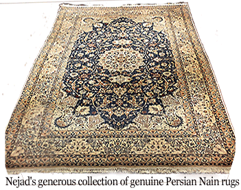 hand-woven Nain Silk and Wool rugs from Nejad