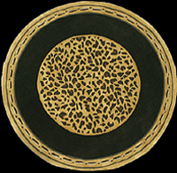 WK004GOBK Cheetah round rug