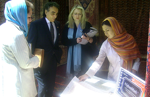 Theresa and Ali Nejad in Afghanistan as envoys of US Commerce Dept fact-finding & infrastructure rebuilding mission.