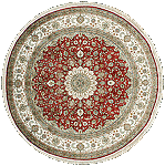 Round Oriental Rugs - Persian Tabriz 
