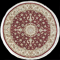 Tabriz round rug